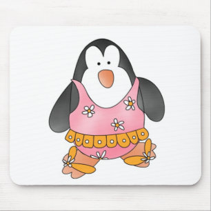 Beach Penguin Mouse Pad