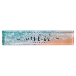 Beach Personalized Teacher Desk Name Plate
