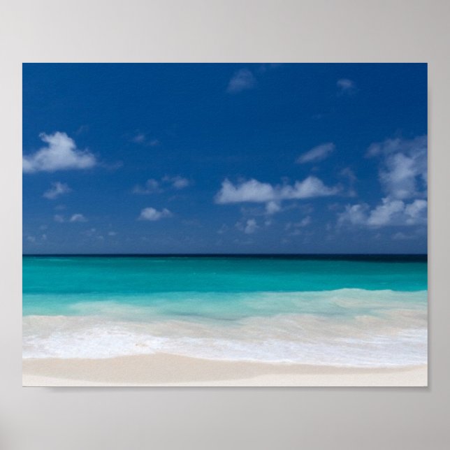 Beach Photo Caribbean Tropical Paradise Poster (Front)