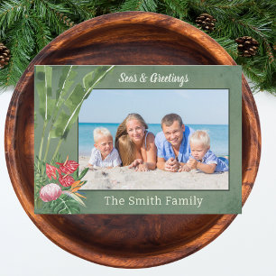 Beach Photo Christmas Holiday Card