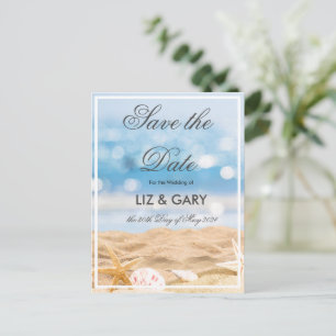 Beach Photo Destination- Save the Date Postcard