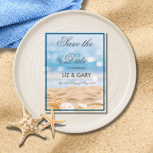 Beach Photo Destination-  Save the Date  Postcard