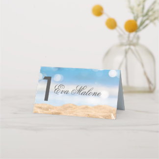 Beach Photo Destination- Table Number Place Card