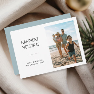 Beach Photo Happiest Holidays Christmas Card