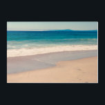 Beach Photo Ocean Blue Scenic Acrylic Print<br><div class="desc">A lovely vintage style photo of a beach in California for a 30" x 20" landscape format acrylic print.
Customise with text to create your own custom personalised design. 
A wedding anniversary gift featuring a honeymoon photo.</div>