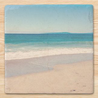 Beach Photo Ocean Blue Scenic Stone Coaster