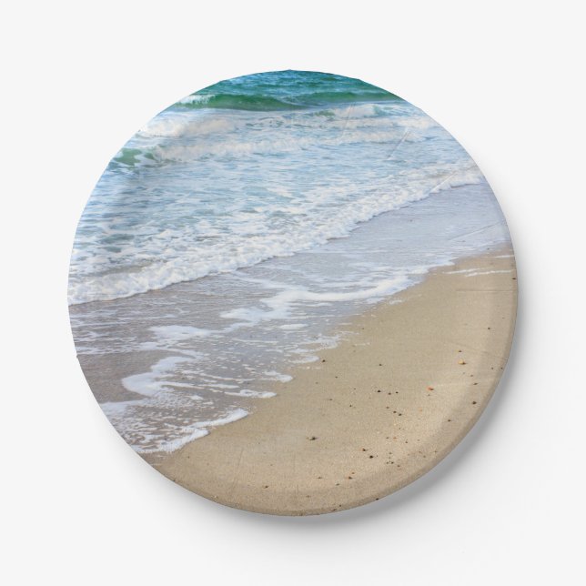 Beach photo paper plate (Front)