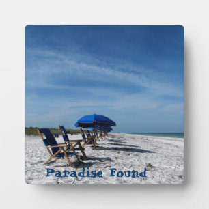 Beach Photo Plaque w Easel
