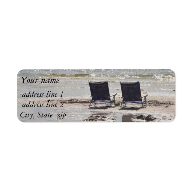 Beach photo return address label (Front)
