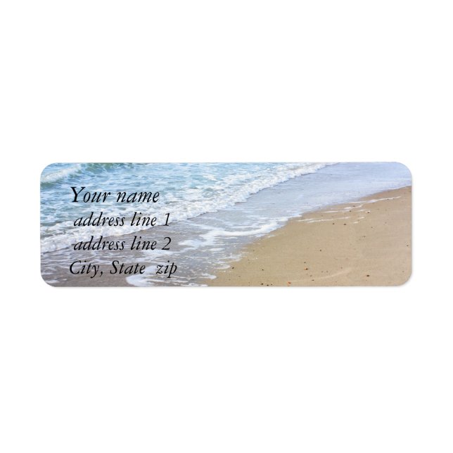Beach photo return address label (Front)