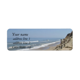 Beach photo return address label