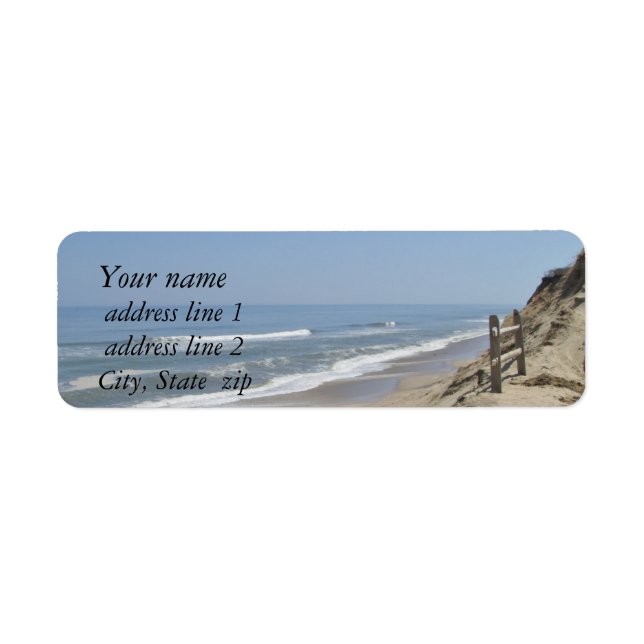 Beach photo return address label (Front)