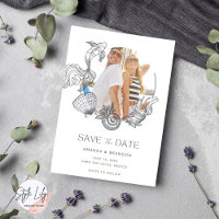 Beach Photo Summer Wedding Save The Date