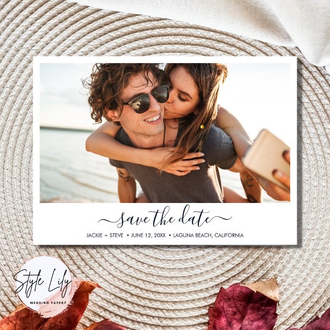 Beach Photo Wedding Save the Dates Date (Creator Uploaded)