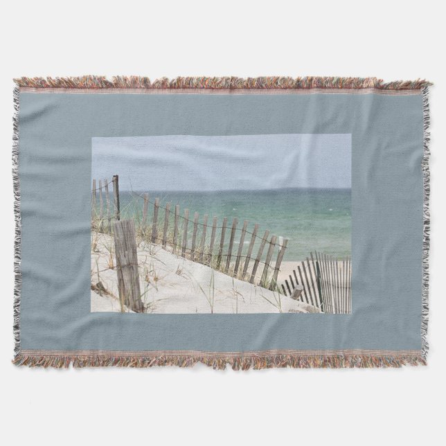 Beach photography throw blanket (Front)