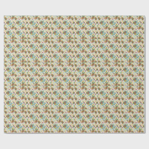 Beach Picnic & Summer Fruits Sunflowers Pattern Wrapping Paper
