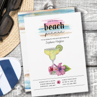 Beach Picnic Sundowner Margarita Hibiscus Birthday