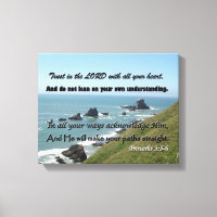 Beach Picture with Scripture from Proverbs 3:5-6
