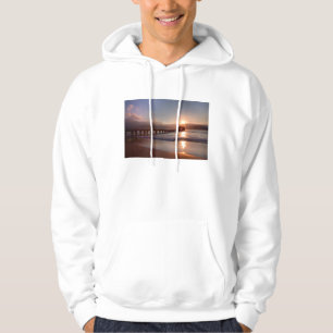 Beach pier at sunset, Hawaii Hoodie