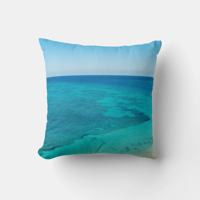 Beach Pillow: Add Your Own Quote or Names Cushion (Front)