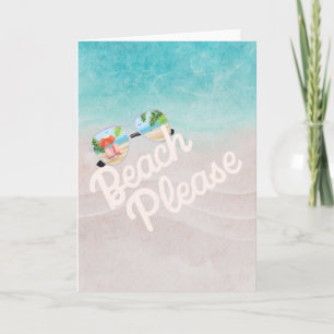 Beach Please Blank Card
