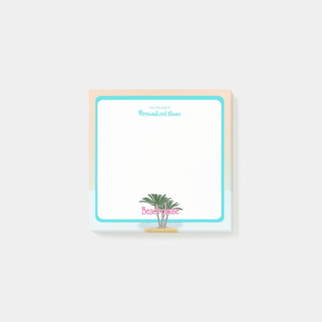 Beach Please Bordered  Post-it Notes (Front)