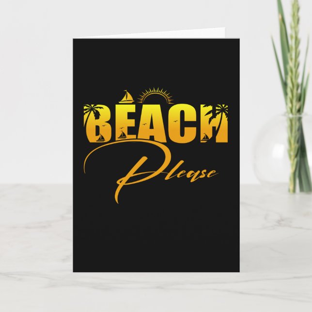 Beach Please Card (Front)