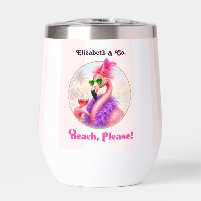 Beach Please Flamingo Bachelorette (Front)