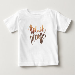 BEACH PLEASE   Fun Typography & Quote Baby T-shirt