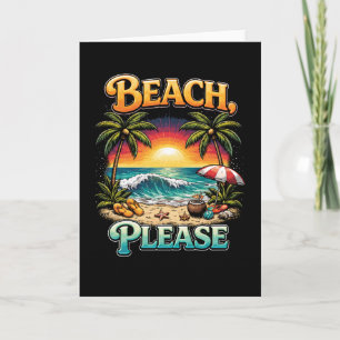 Beach, Please Holiday Card