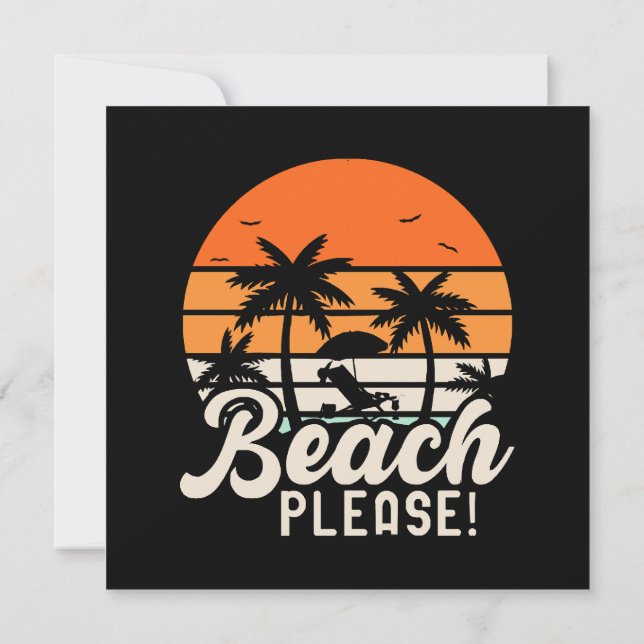 Beach Please Invitation (Back)