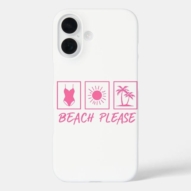 Beach Please iPhone Case (Back)