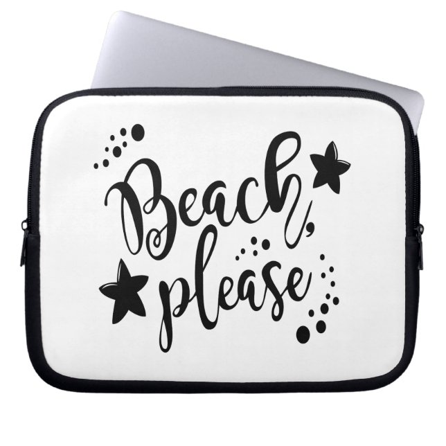 Beach Please Laptop Sleeve (Front)