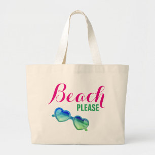 Beach, Please! Large Tote Bag