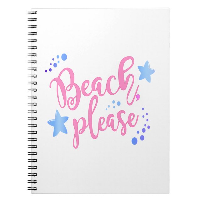 Beach Please Notebook (Front)