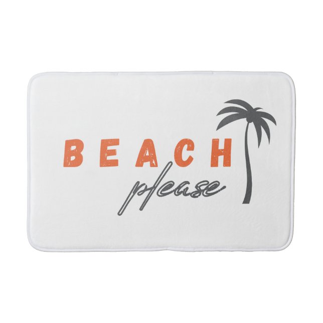 beach please. palm tree. Bath Mat modern (Front)