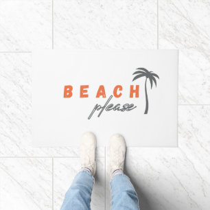 beach please. palm tree. Door Mat modern