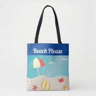 Beach Please Seaside Summer Beach Tote Bag