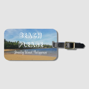 Beach Please Travel Luggage Tag