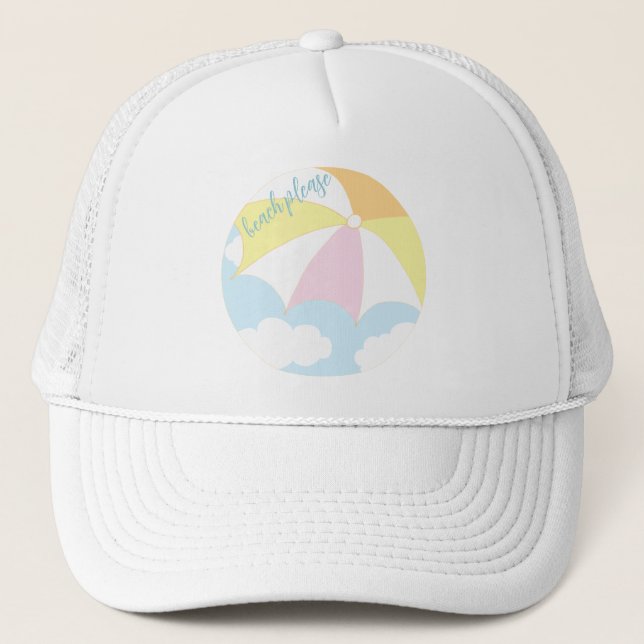 Beach Please Trucker Hat (Front)