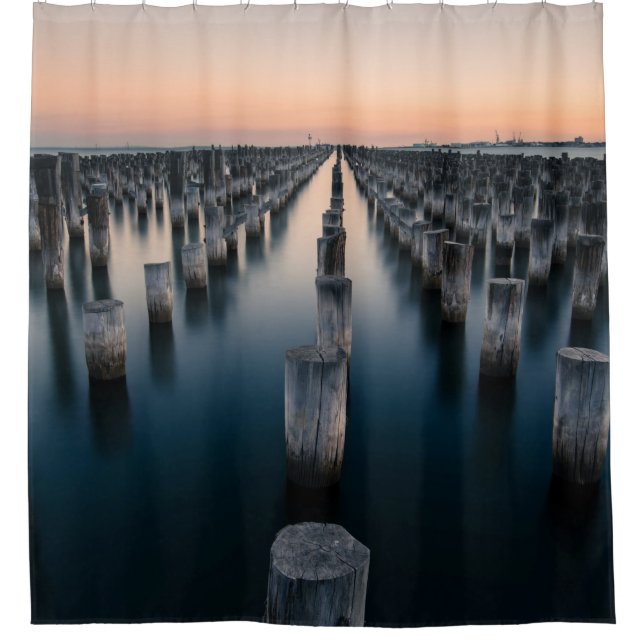 Beach post lot shower curtain (Front)