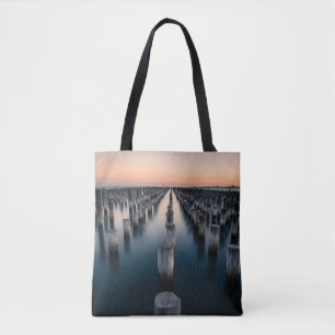 Beach post lot tote bag