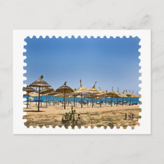 Beach Postage Stamp Postcard