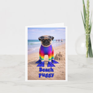 Beach Puggy Card