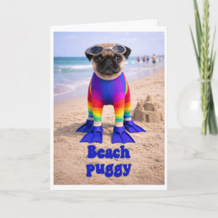 Beach Puggy Card