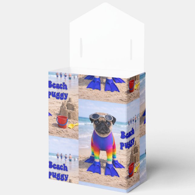 Beach Puggy Favour Box (Open)