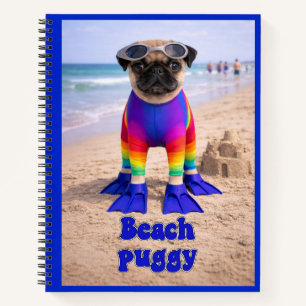 Beach Puggy Notebook