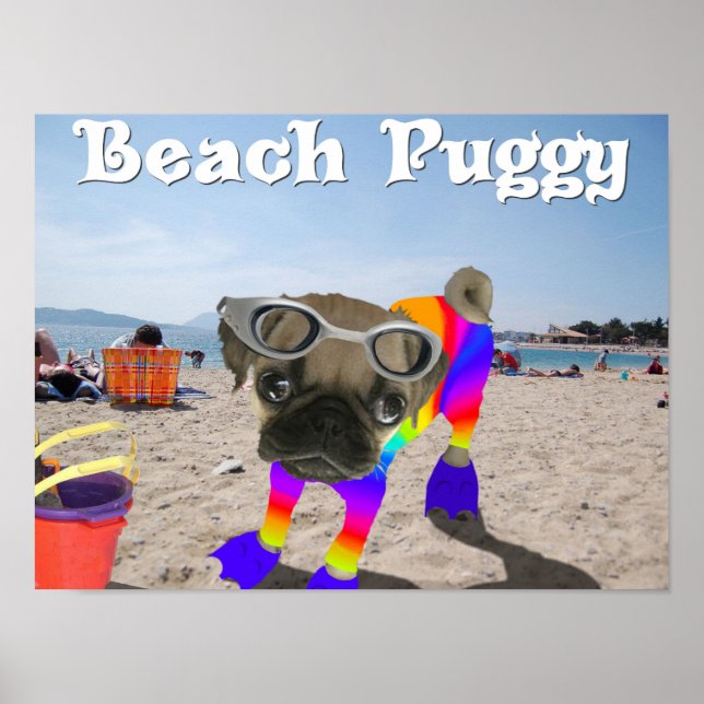 Beach Puggy Poster (Front)
