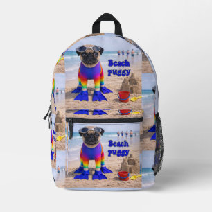 Beach Puggy Printed Backpack