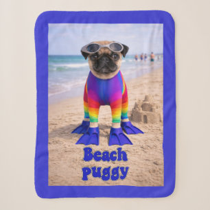 Beach Puggy Sherpa Blanket
